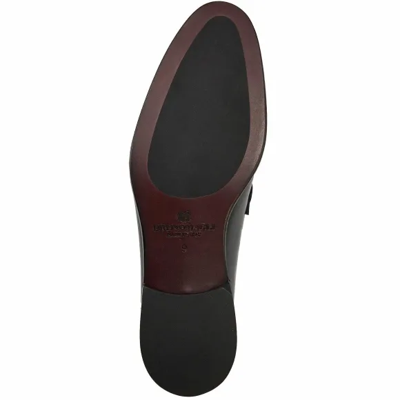 Alessio Slip On Black Bit Loafer Black Leather
