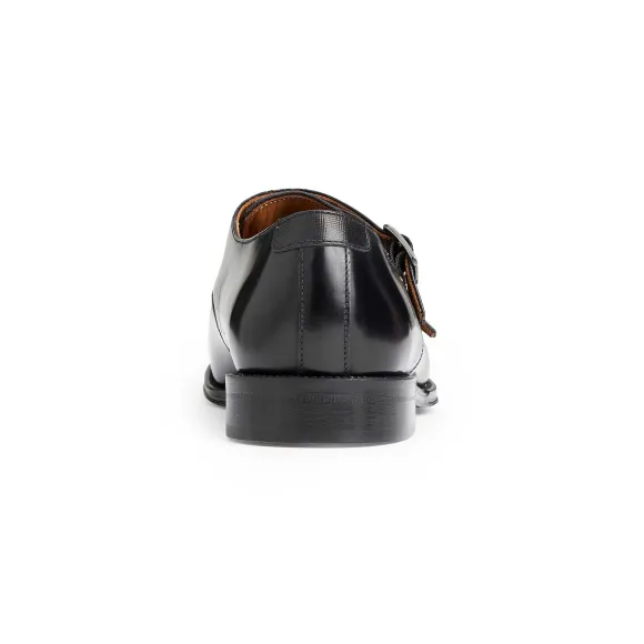 Alfeo Double Monk Strap-Black