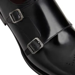 Alfeo Double Monk Strap-Black