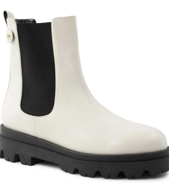 Alma Chunky Leather Chelsea Boot - Off