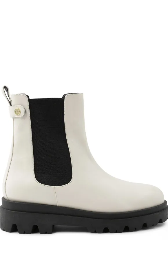 Alma Chunky Leather Chelsea Boot - Off