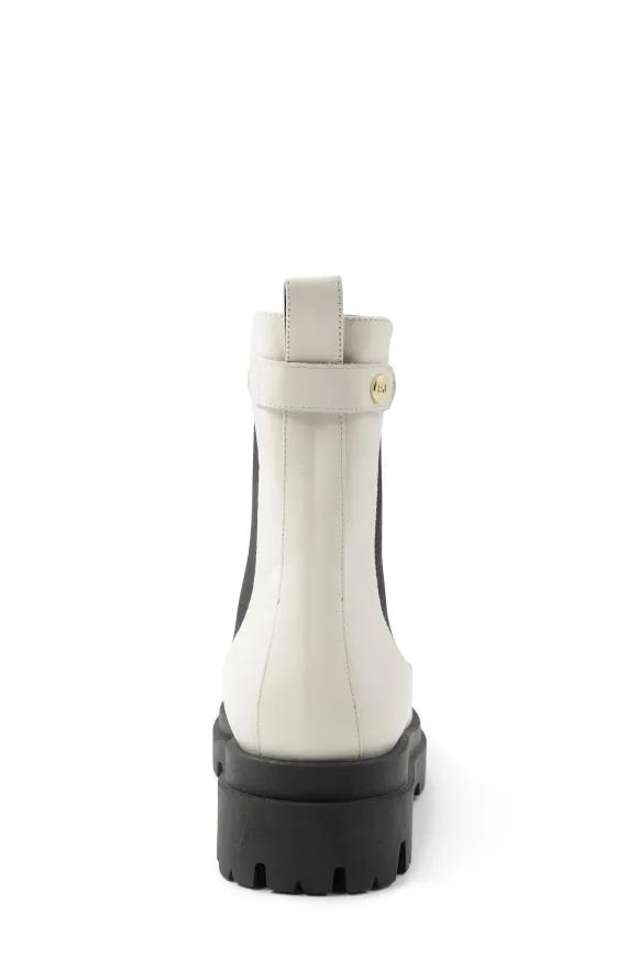 Alma Chunky Leather Chelsea Boot - Off