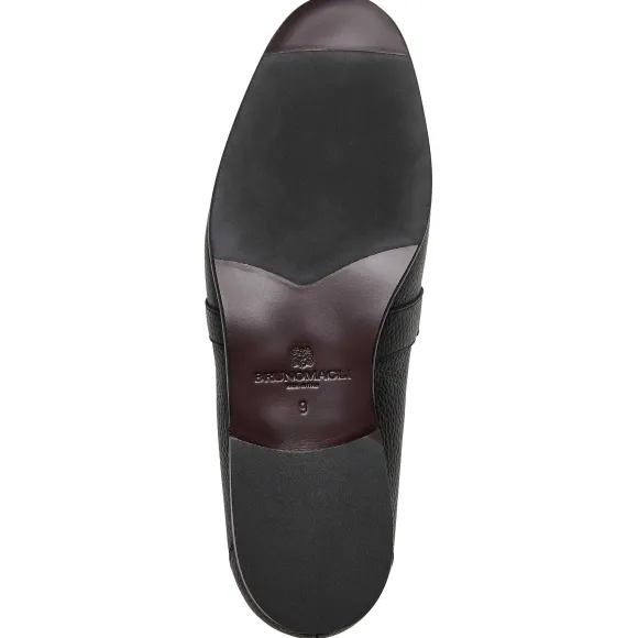 Arlo Slip On Side Bit Loafer Black Leather