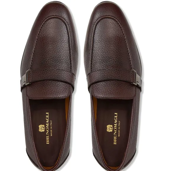 Arlo Slip On Side Bit Loafer Brown Leather
