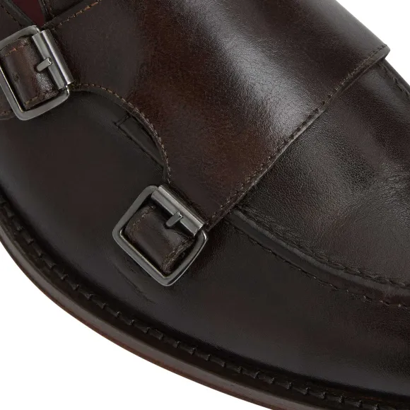 Biagio Double Monk Slip On Loafer Leather