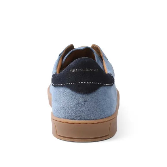 Bono Suede Lace-Up Sneaker - Light Blue