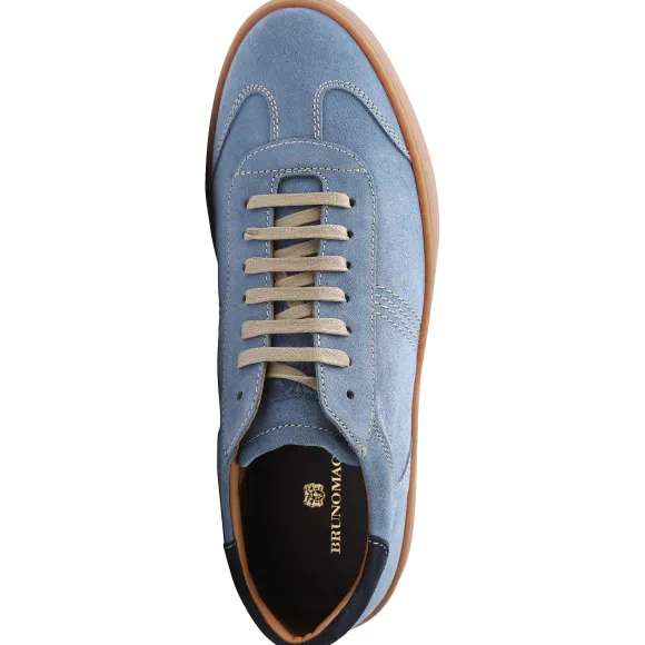 Bono Suede Lace-Up Sneaker - Light Blue