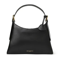 Cora Mini Hobo Handbag Black Nappa Leather