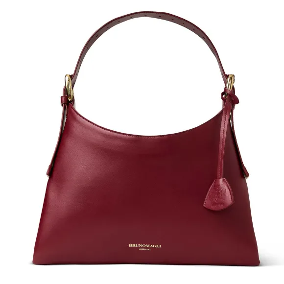 Cora Mini Hobo Wine Nappa Leather