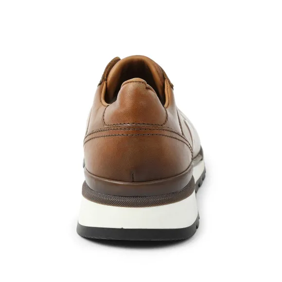 Davio Hand-Burnished Leather Sneaker