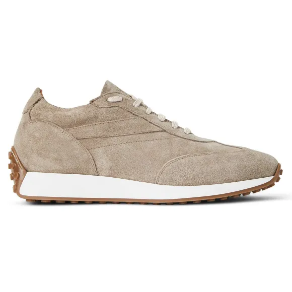 Duccio Mid Suede Jogger Sneaker-Taupe