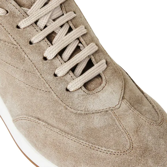 Duccio Mid Suede Jogger Sneaker-Taupe