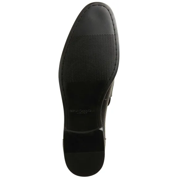Lastra Slip-On Leather Loafer-Black