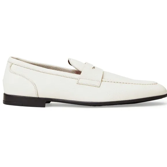 Lastra Slip-On Leather Loafer-Off White