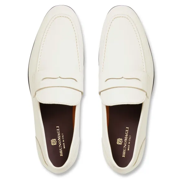 Lastra Slip-On Leather Loafer-Off White