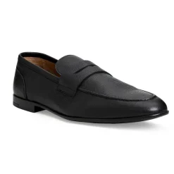 Lastra Slip-On Leather Loafer-Black