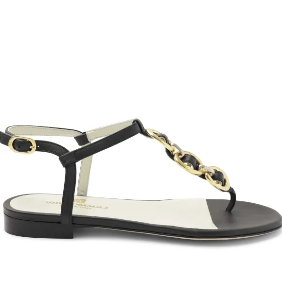 Marina Leather Embellished Thong Sandal