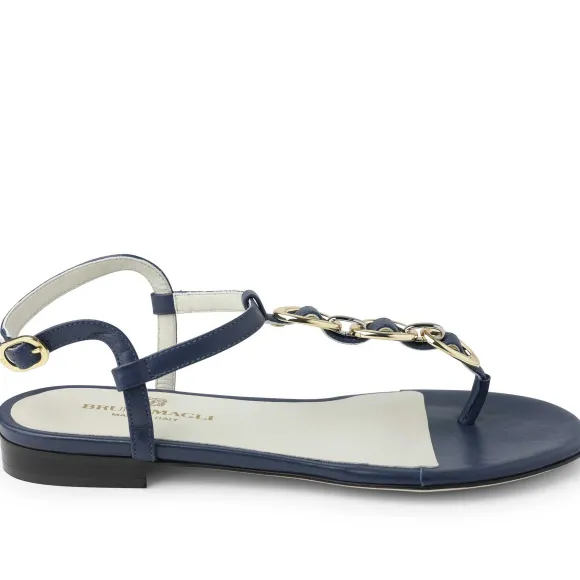 Marina Leather Embellished Thong Sandal