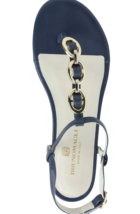Marina Leather Embellished Thong Sandal