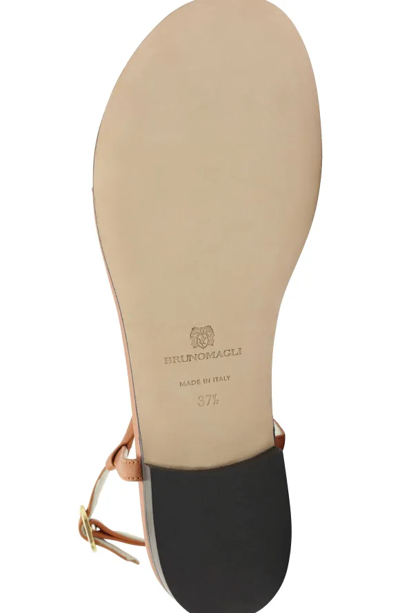 Marina Leather Embellished Thong Sandal
