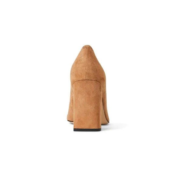 Melania Square Toe Suede Pump Suede