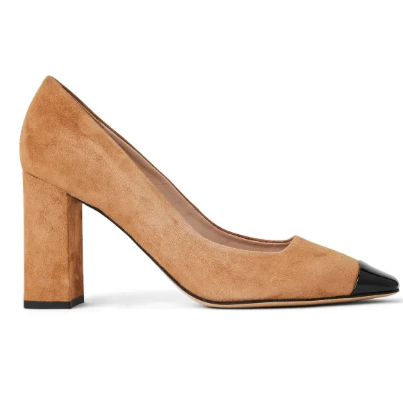Melania Square Toe Suede Pump Suede