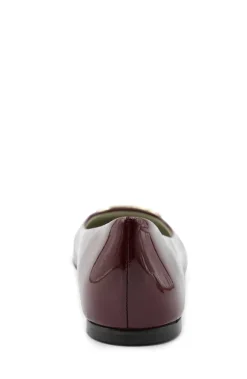 Mimi Signature Leather Ballet Flat - Bordeaux Patent