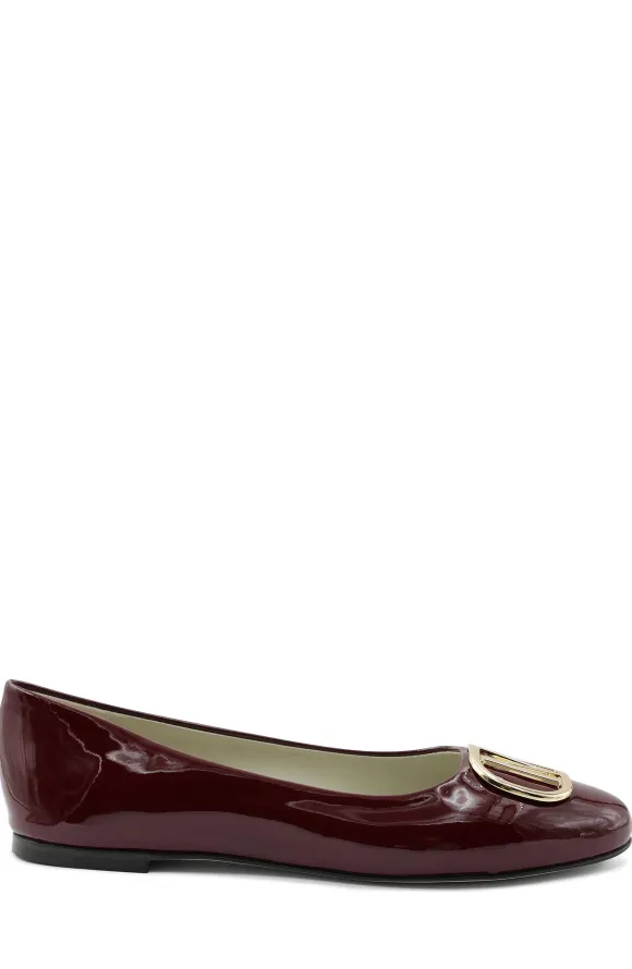 Mimi Signature Leather Ballet Flat - Bordeaux Patent