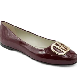 Mimi Signature Leather Ballet Flat - Bordeaux Patent