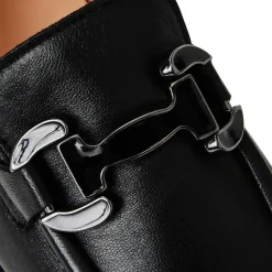 Natalie Square Toe Loafer Leather