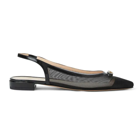 Pamina Slingback Flat Black Patent