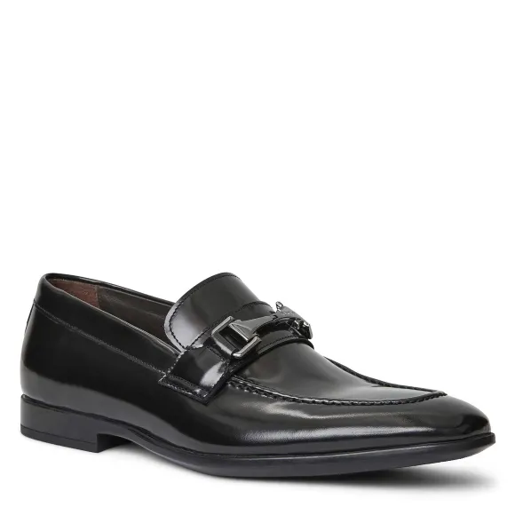 Saffo Slip On Black Bit Loafer Black Leather