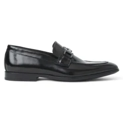 Saffo Slip On Black Bit Loafer Black Leather