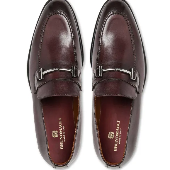 Sante Double Gore Classic Bit Leather Loafer-Bordeaux