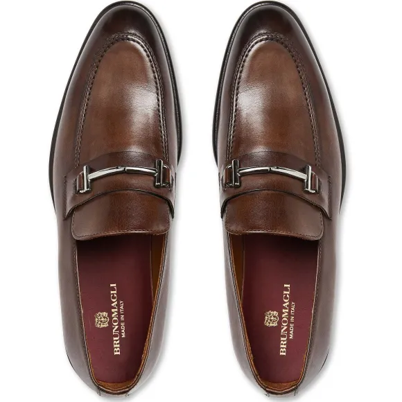 Sante Double Gore Classic Bit Leather Loafer-Brown