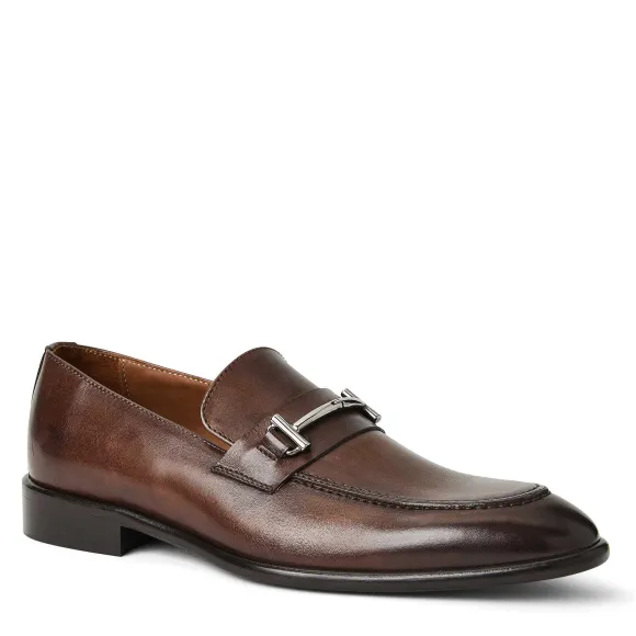 Sante Double Gore Classic Bit Leather Loafer-Brown
