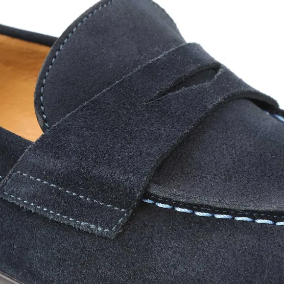 Silas Suede Loafer - Navy