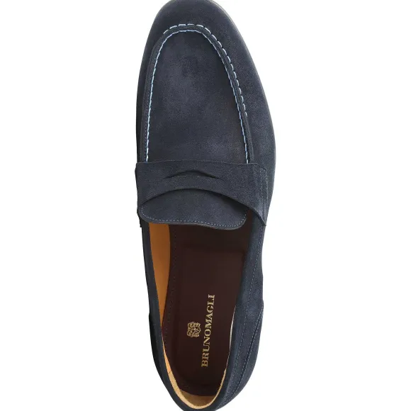 Silas Suede Loafer - Navy