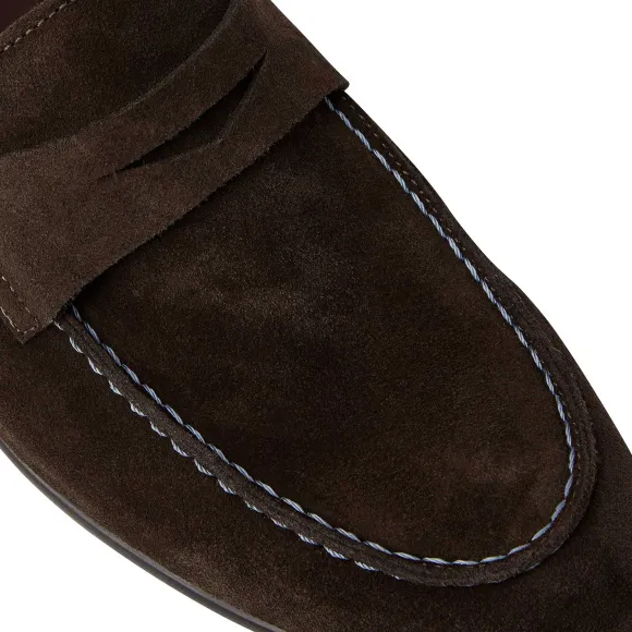 Silas Suede Loafer-Dark Brown