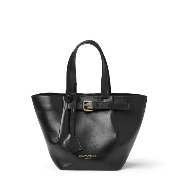 Tessa Mini Tote Black Calf