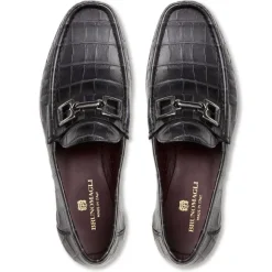 Trieste Classic Moccasin- Black Croc