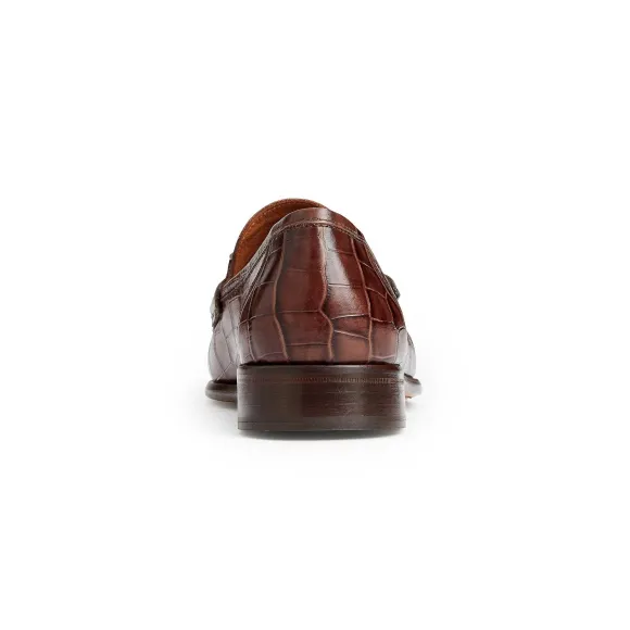 Trieste Classic Moccasin- Brown Croc
