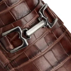 Trieste Classic Moccasin- Brown Croc