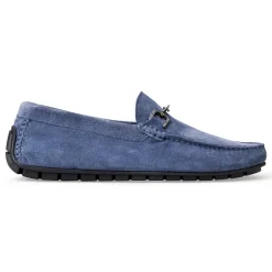 Xander Casual Suede Driving Moccasin-Light Blue
