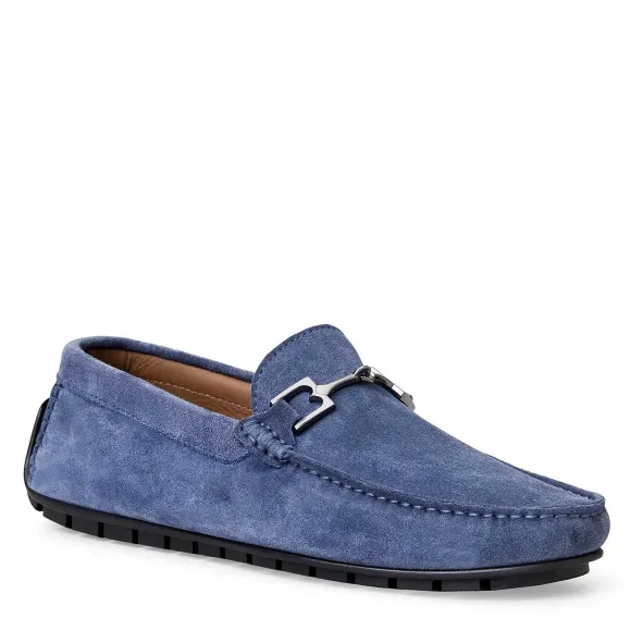 Xander Casual Suede Driving Moccasin-Light Blue