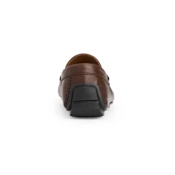 Xane Casual Leather Driving Moccassin-Brown