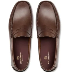 Xane Casual Leather Driving Moccassin-Brown