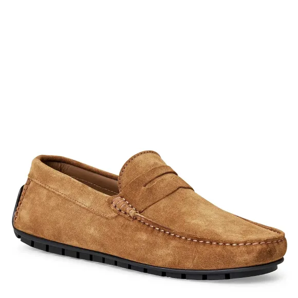 Xane Casual Suede Slip-On Driving Moccasin-Cognac
